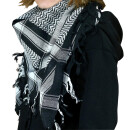 Kufiya - black - white - Shemagh - Arafat scarf