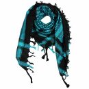 Kufiya - black - turquoise - Shemagh - Arafat scarf