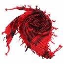 Kufiya - red - black - Shemagh - Arafat scarf