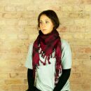 Kufiya - red-bordeaux - black - Shemagh - Arafat scarf