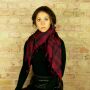 Kufiya - red-bordeaux - black - Shemagh - Arafat scarf