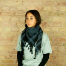 Kufiya - black - grey-blue dark - Shemagh - Arafat scarf