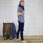 Palituch - Wellen blau-navy - blau-ultramarin - Kufiya PLO Tuch