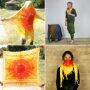 Palituch - bunt-batik-tiedye 01 - Red sun - Kufiya PLO Tuch