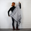 Kufiya - grey - white - Shemagh - Arafat scarf