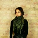 Kufiya - green-olive green - black - Shemagh - Arafat scarf