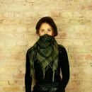 Kufiya - green-olive green - black - Shemagh - Arafat scarf