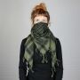 Kufiya - green-olive green - black - Shemagh - Arafat scarf