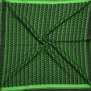 Kufiya - pure green - black - Shemagh - Arafat scarf