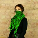 Kufiya - pure green - black - Shemagh - Arafat scarf