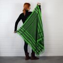 Kufiya - pure green - black - Shemagh - Arafat scarf