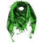 Kufiya - pure green - black - Shemagh - Arafat scarf