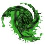 Kufiya - pure green - black - Shemagh - Arafat scarf