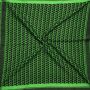 Kufiya - pure green - black - Shemagh - Arafat scarf