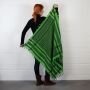 Kufiya - pure green - black - Shemagh - Arafat scarf