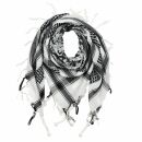 Kufiya - camouflage pixels - white - black - Shemagh - Arafat scarf