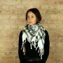 Kufiya - camouflage pixels - white - black - Shemagh - Arafat scarf