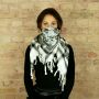 Kufiya - camouflage pixels - white - black - Shemagh - Arafat scarf