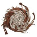 Kufiya - brown - white - Shemagh - Arafat scarf