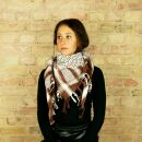 Kufiya - brown - white - Shemagh - Arafat scarf