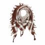 Kufiya - brown - white - Shemagh - Arafat scarf