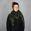 Kufiya - Stars green-olive green - black - Shemagh - Arafat scarf