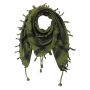 Kufiya - Stars green-olive green - black - Shemagh - Arafat scarf