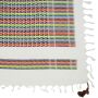 Palituch plus weiß - rainbow stripes - Fransen & Toddeln multicolor - Kufiya PLO Tuch