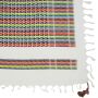 Palituch plus weiß - rainbow stripes - Fransen & Toddeln multicolor - Kufiya PLO Tuch