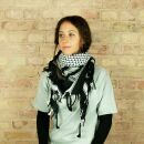 Kufiya Desert - black - white - Shemagh - Arafat scarf