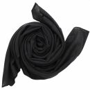 Cotton scarf fine & tightly woven - black - squared...