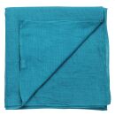 Cotton scarf fine & tightly woven - petrol - squared kerchief