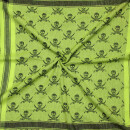 Kufiya - Skulls with sabre green-bright green - black - Shemagh - Arafat scarf