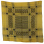 Baumwolltuch - Palituch Motiv 1 gelb - schwarz - quadratisches Tuch