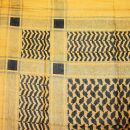 Baumwolltuch - Palituch Motiv 1 gelb-orange - schwarz - quadratisches Tuch