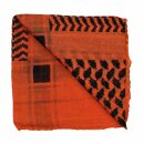 Cotton Scarf - Kufiya pattern 1 mandarin - black -...