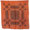 Cotton Scarf - Kufiya pattern 1 mandarin - black -...