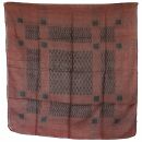 Cotton Scarf - Kufiya pattern 1 brown - black - squared...