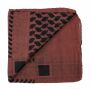 Baumwolltuch - Palituch Motiv 1 braun - schwarz - quadratisches Tuch