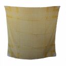 Baumwolltuch - Palituch Motiv 2 gelb - weiß - quadratisches Tuch