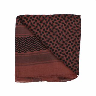 Cotton Scarf - Kufiya pattern 3 brown - black - squared kerchief