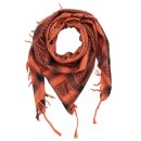 Palituch - Totenköpfe mit Knochen klein rot-orange -...