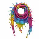 Kufiya - colourful-batik-tiedye 03 - Rainbow Spiral -...