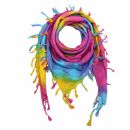 Kufiya - colourful-batik-tiedye 03 - Rainbow Spiral -...