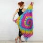 Palituch - bunt-batik-tiedye 03 - Rainbow Spiral - Kufiya PLO Tuch