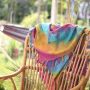 Palituch - bunt-batik-tiedye 03 - Rainbow Spiral - Kufiya PLO Tuch