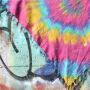 Kufiya - colourful-batik-tiedye 03 - Rainbow Spiral - Shemagh - Arafat scarf