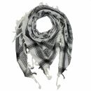 Kufiya - Skulls small white - black - Shemagh - Arafat scarf