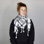 Kufiya - Skulls small white - black - Shemagh - Arafat scarf