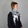 Kufiya - Skulls with bones big white - black - Shemagh - Arafat scarf